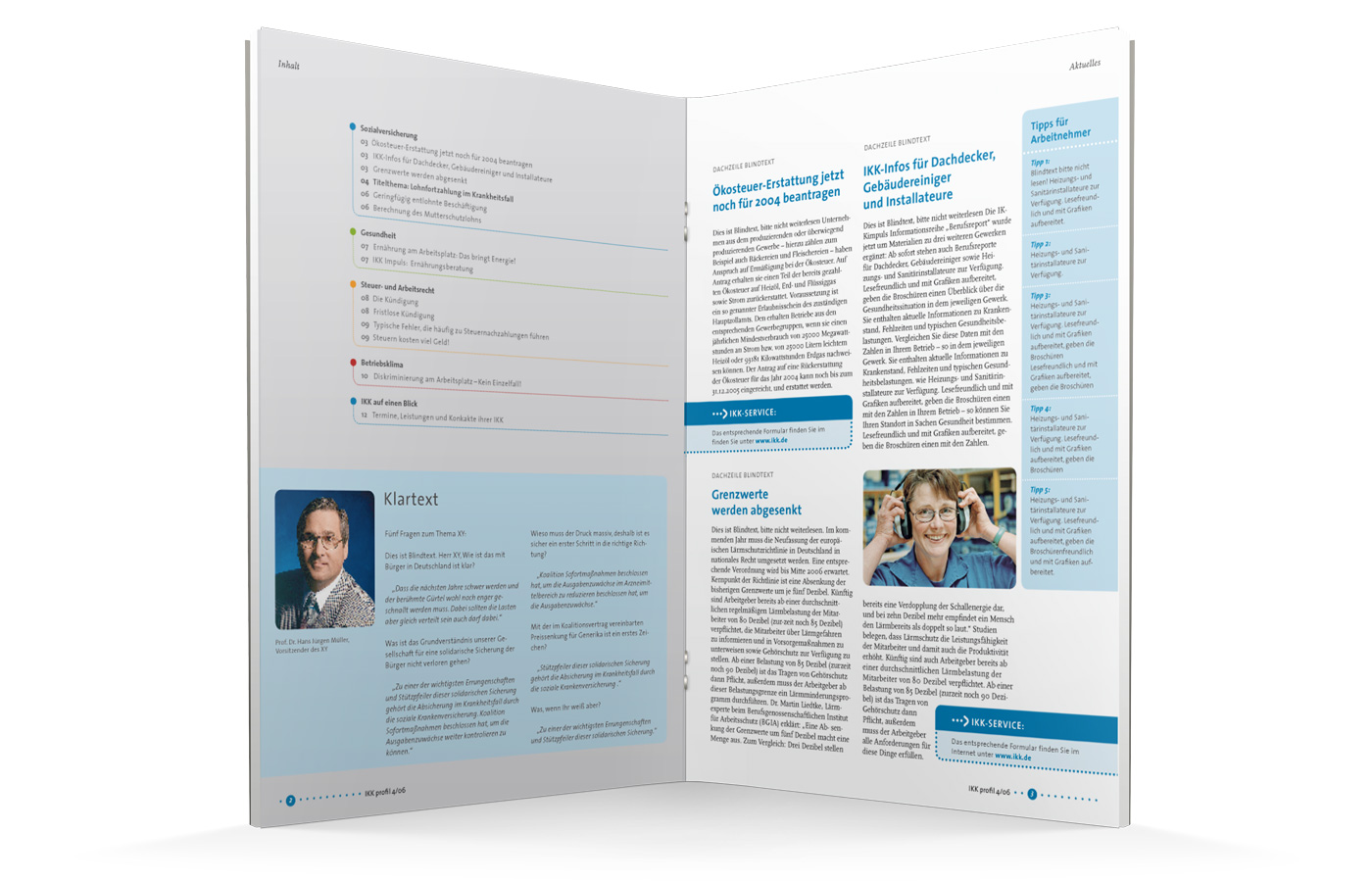 IKK-Kundenmagazin Beispielseiten