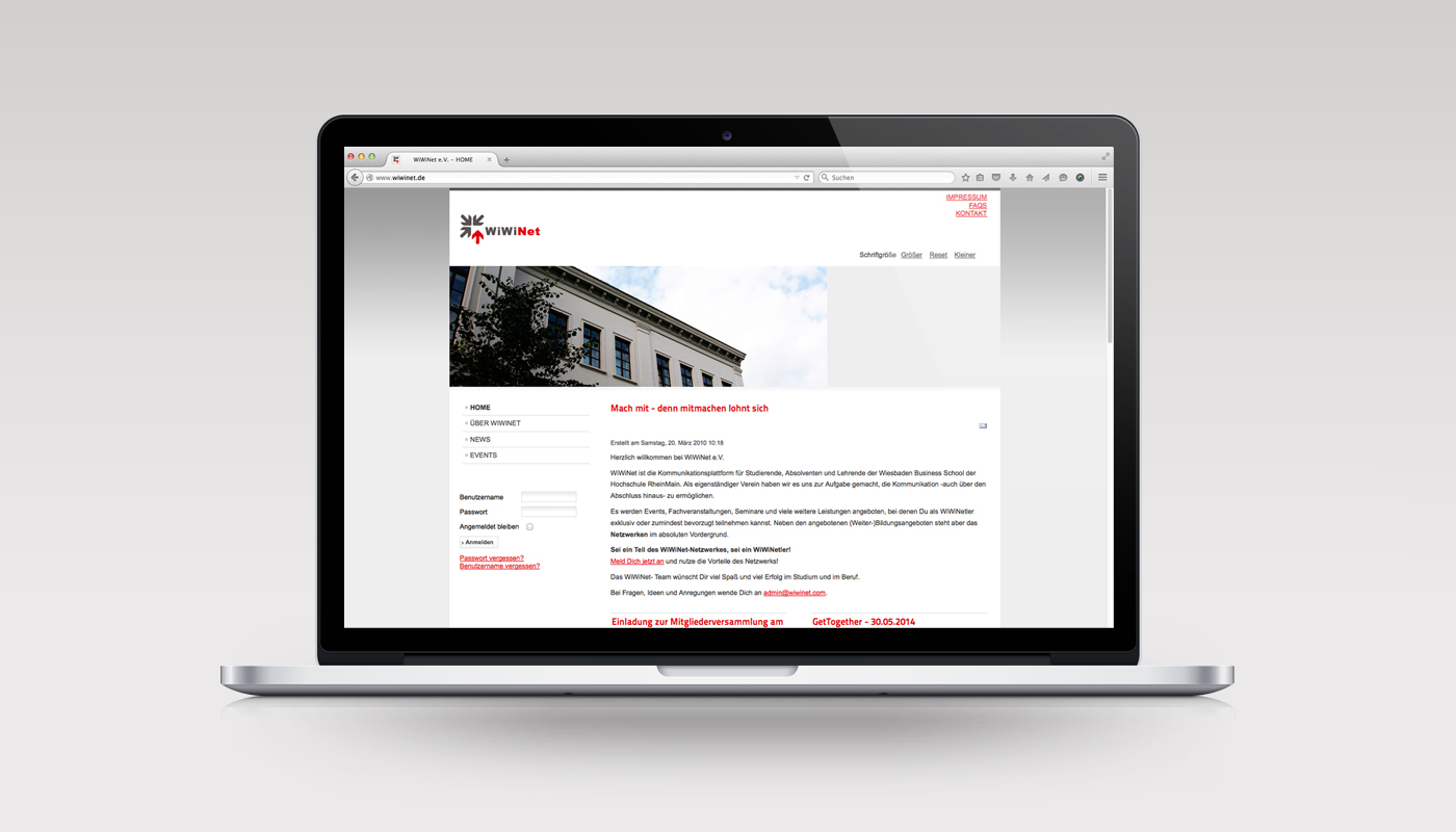 Webseitenauftritt 